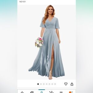 Dusty Blue Bridesmaid Dress